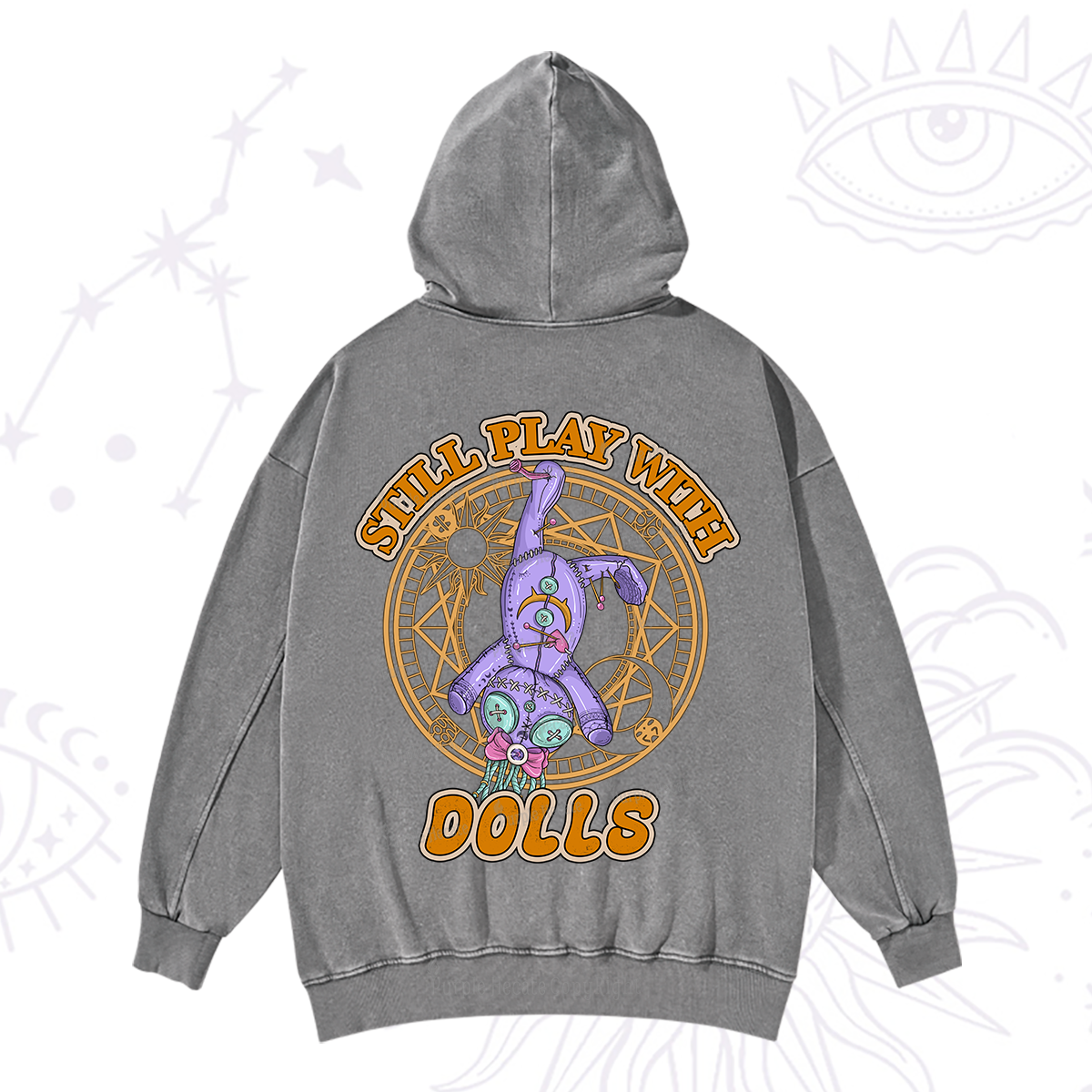 Purplehecate Still Plays With Dolls Washed Hoodie