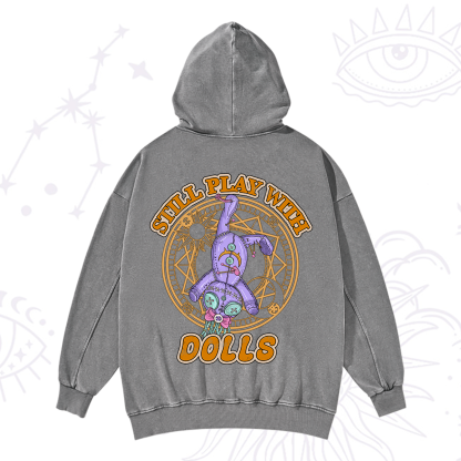 Purplehecate Still Plays With Dolls Washed Hoodie