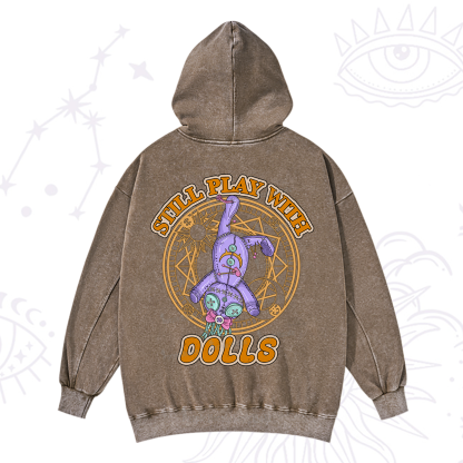 Purplehecate Still Plays With Dolls Washed Hoodie