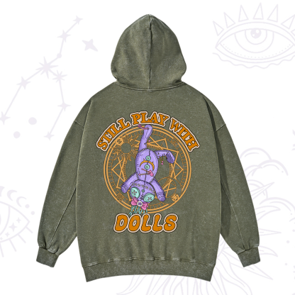 Purplehecate Still Plays With Dolls Washed Hoodie