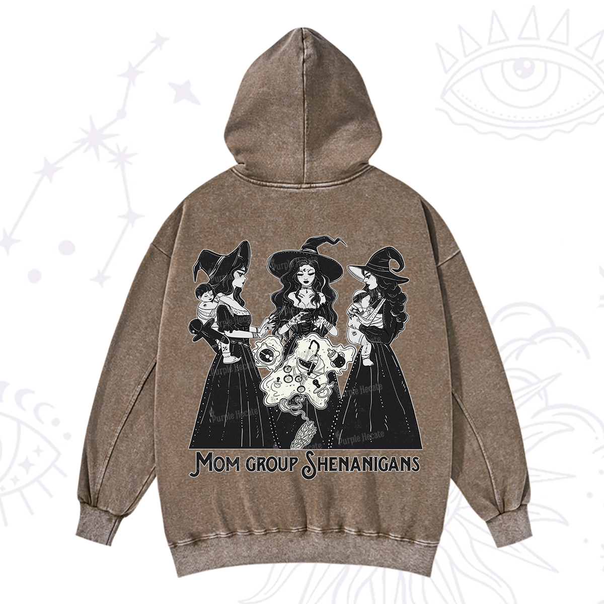 Purplehecate Mom Group Shenanigans Washed Hoodie