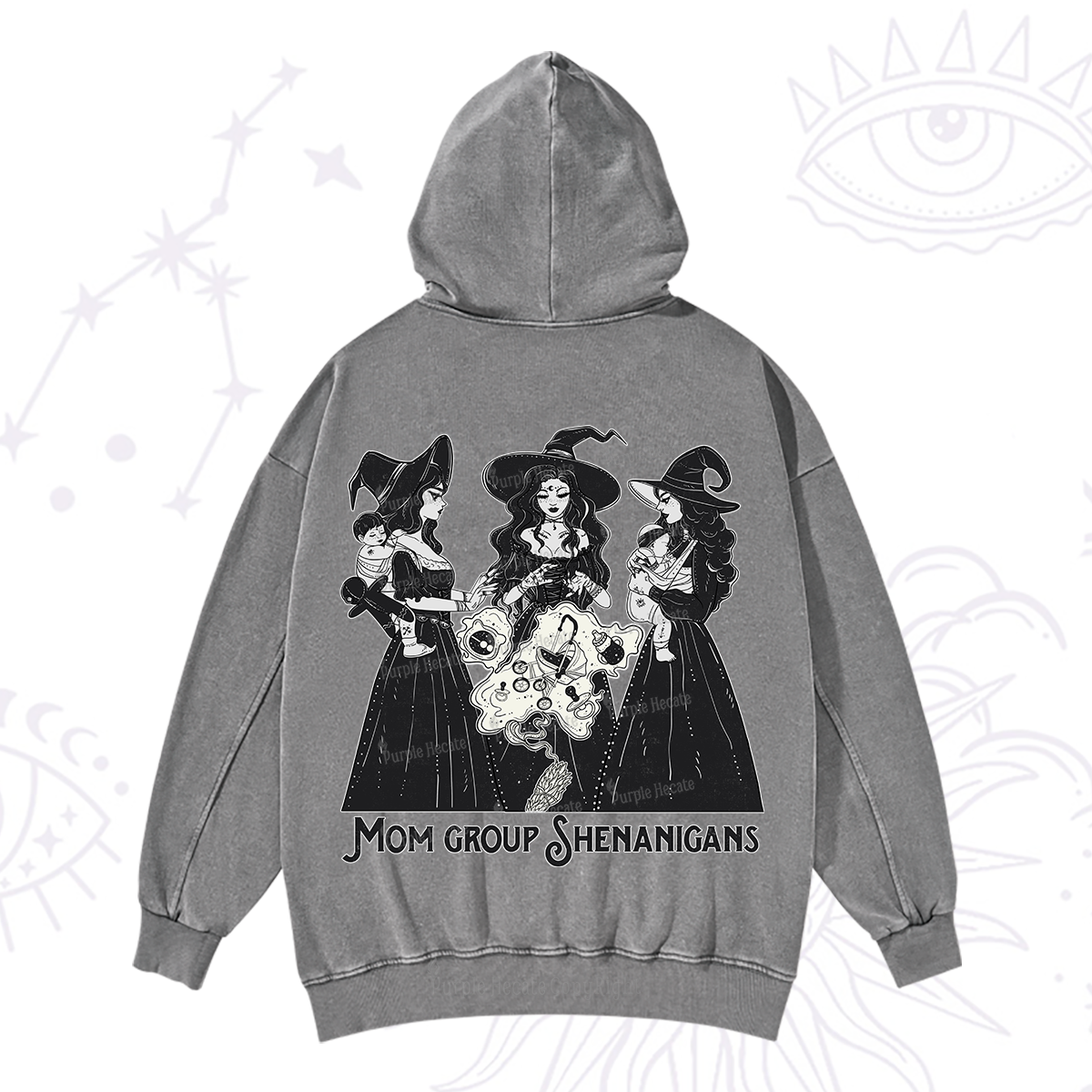 Purplehecate Mom Group Shenanigans Washed Hoodie