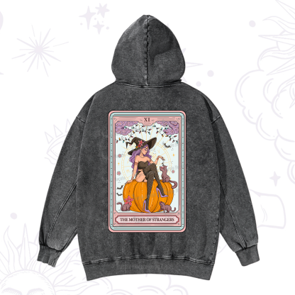 Purplehecate The Mother Of Strangers Tarot Washed Hoodie