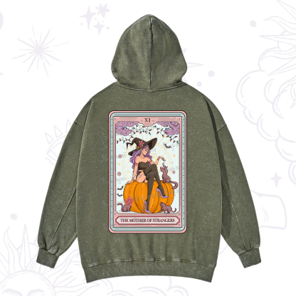 Purplehecate The Mother Of Strangers Tarot Washed Hoodie