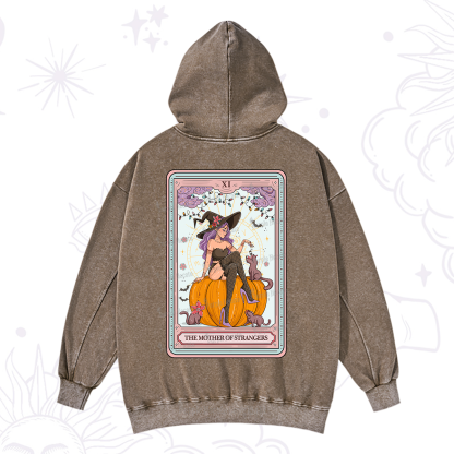 Purplehecate The Mother Of Strangers Tarot Washed Hoodie