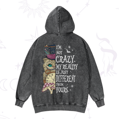Purplehecate I'm Not Crazy My Reality Is Just Different From Yours Washed Hoodie