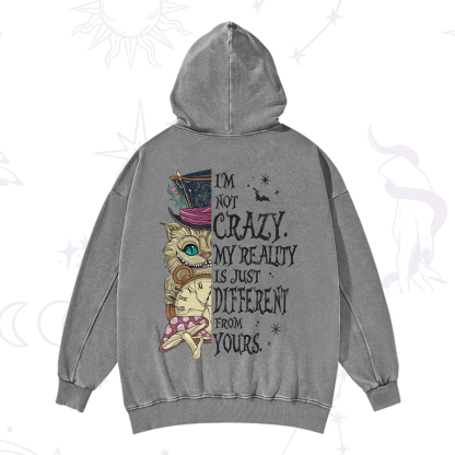 Purplehecate I'm Not Crazy My Reality Is Just Different From Yours Washed Hoodie