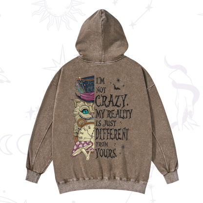 Purplehecate I'm Not Crazy My Reality Is Just Different From Yours Washed Hoodie