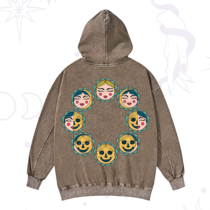 Purplehecate Lunar Skull Cycle Washed Hoodie