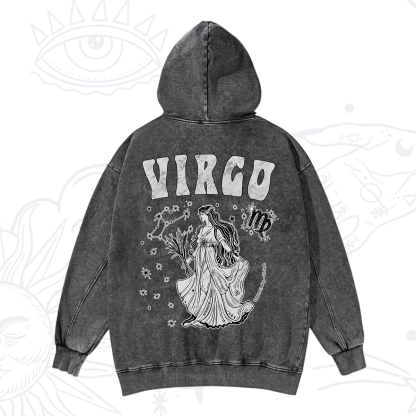 Purplehecate Virgo Starshine Zodiac Washed Hoodie