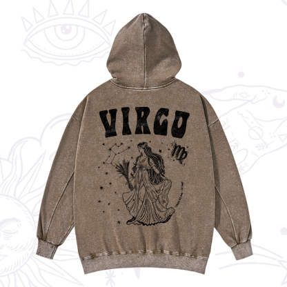 Purplehecate Virgo Starshine Zodiac Washed Hoodie
