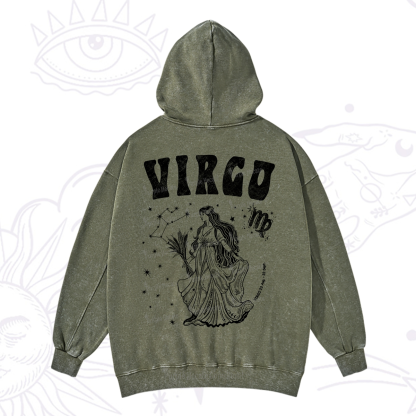 Purplehecate Virgo Starshine Zodiac Washed Hoodie