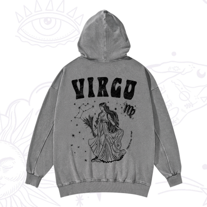 Purplehecate Virgo Starshine Zodiac Washed Hoodie