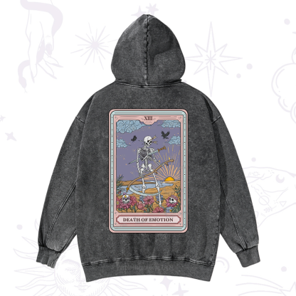 Purplehecate The Death Of Emotion Tarot Washed Hoodie
