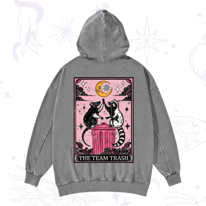 Purplehecate The Team Trash Opossum tarot Washed Hoodie