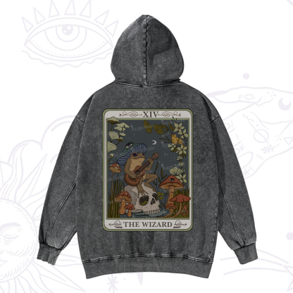 Purplehecate The Wizard Tarot Washed Hoodie