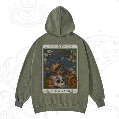 Purplehecate The Wizard Tarot Washed Hoodie