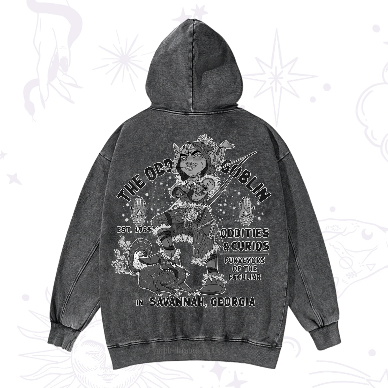 Purplehecate The Odd Goblin Washed Hoodie