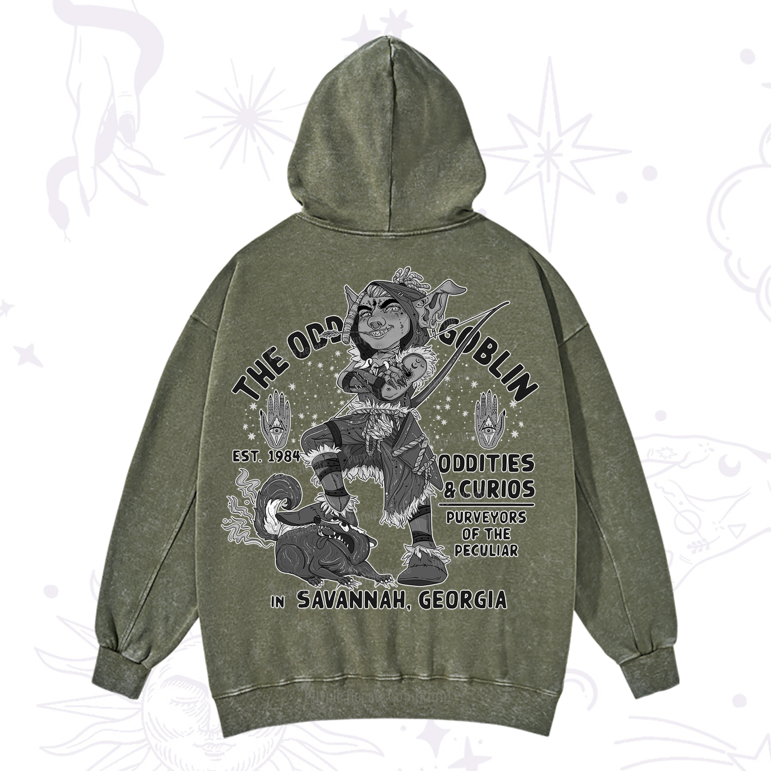 Purplehecate The Odd Goblin Washed Hoodie