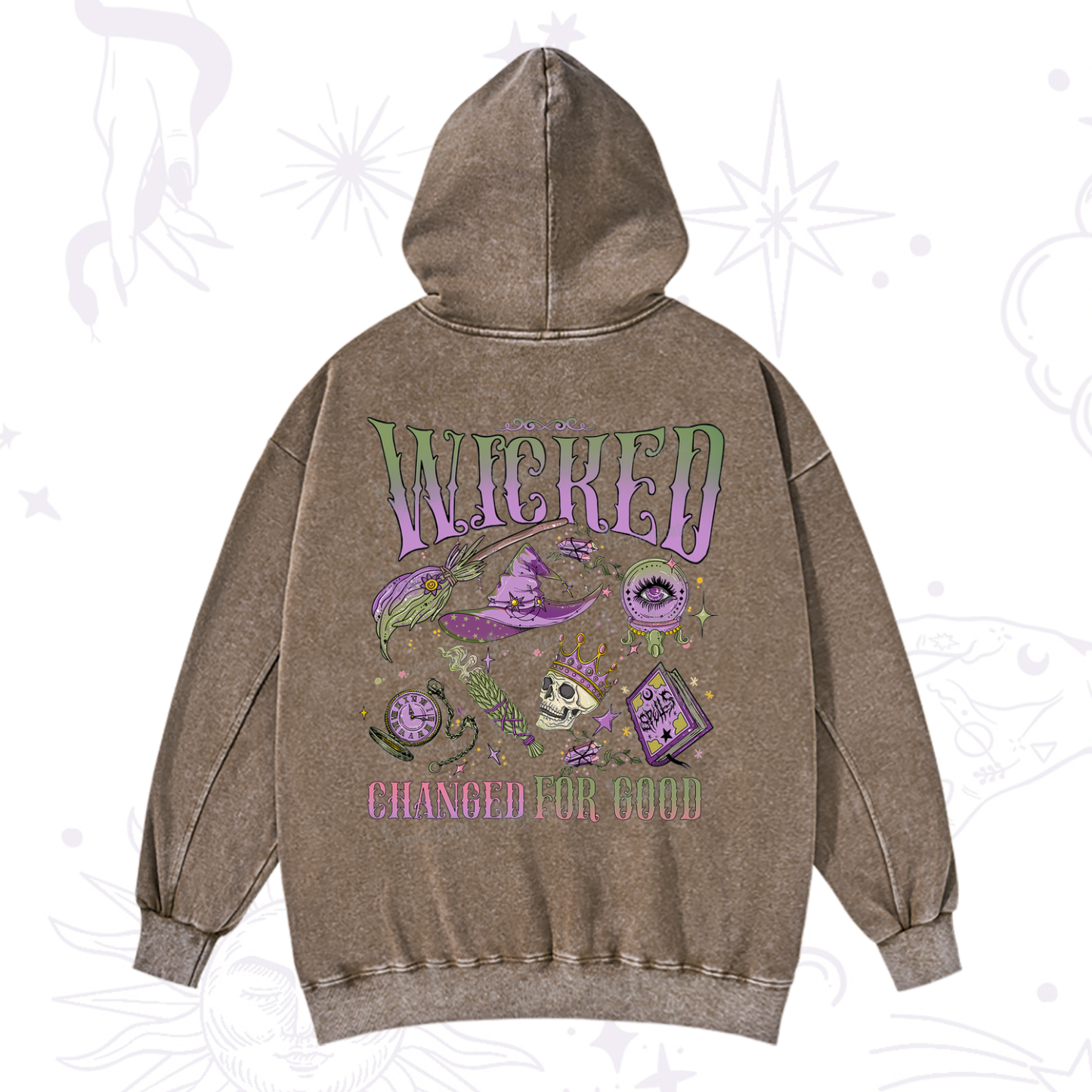 Purplehecate Wicked Changed For Good Washed Hoodie