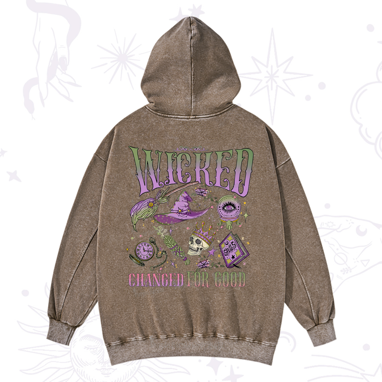 Purplehecate Wicked Changed For Good Washed Hoodie