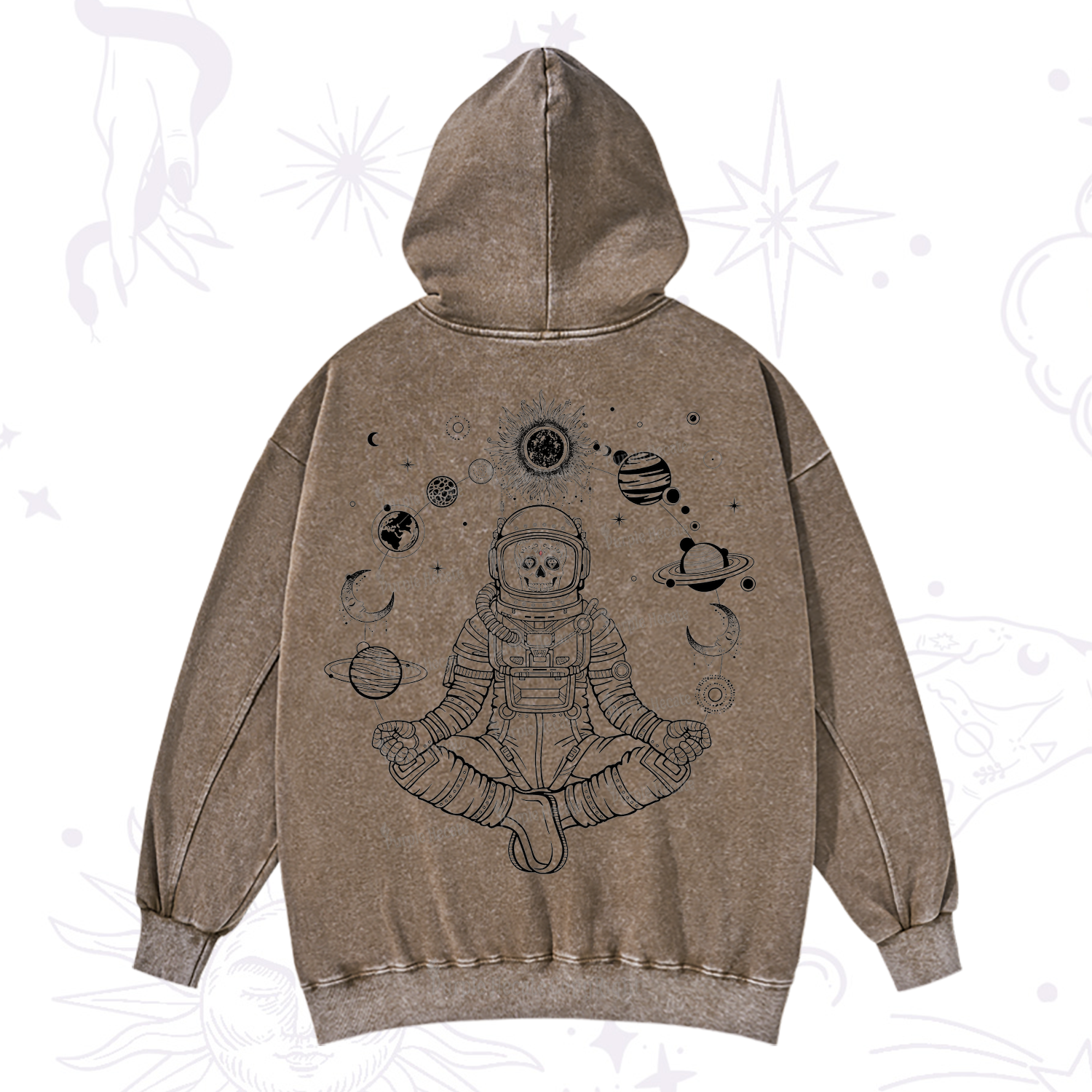 Purplehecate Cosmic Meditator Washed Hoodie