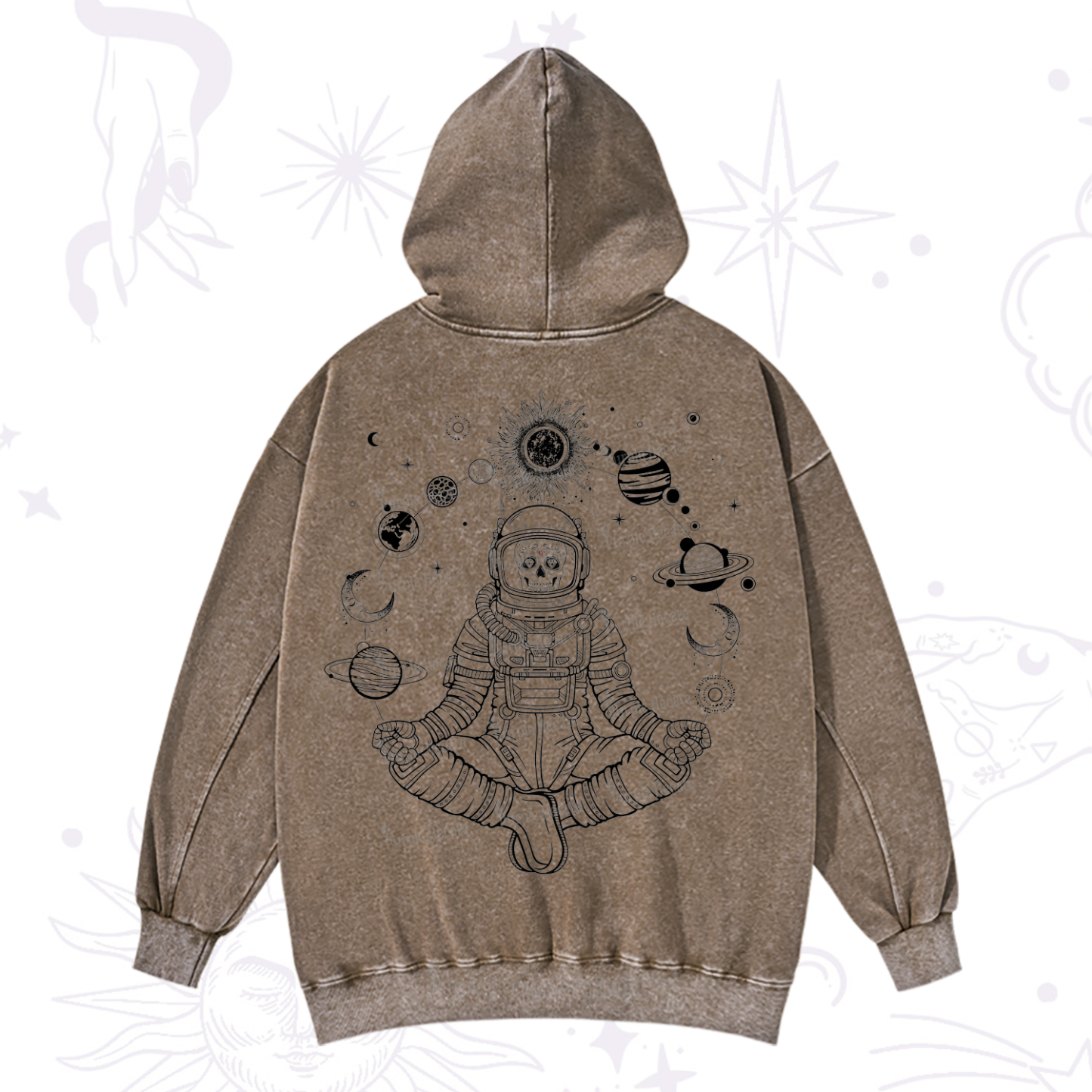 Purplehecate Cosmic Meditator Washed Hoodie