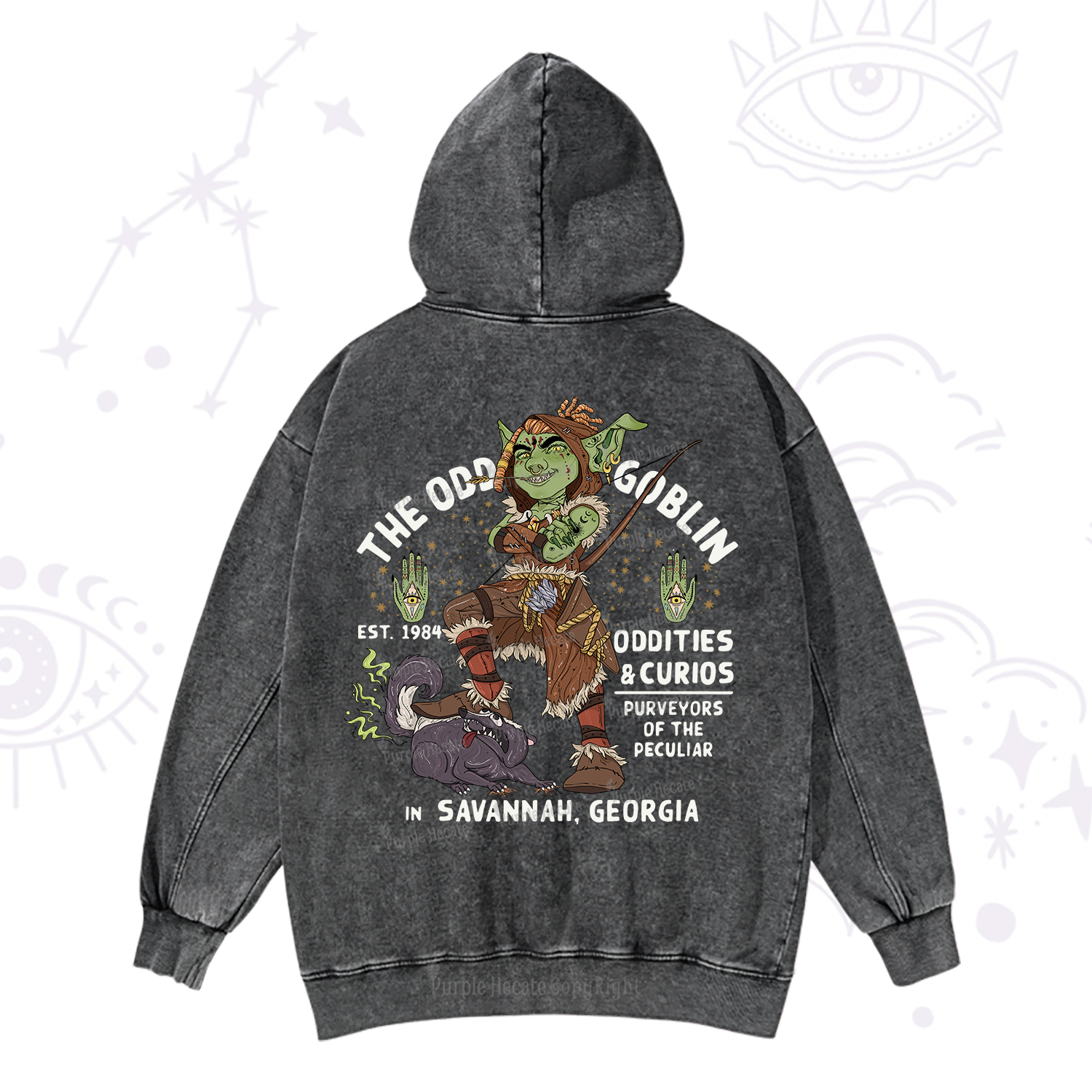 Purplehecate The Odd Goblin Washed Hoodie