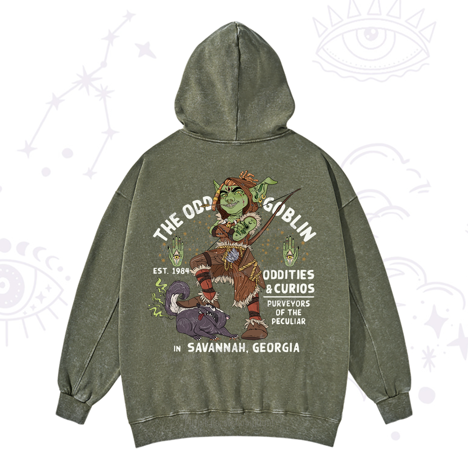 Purplehecate The Odd Goblin Washed Hoodie