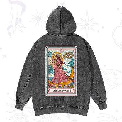Purplehecate The Audacity Goddess Tarot Washed Hoodie