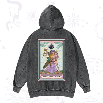Purplehecate The Team Trush Tarot Card Washed Hoodie