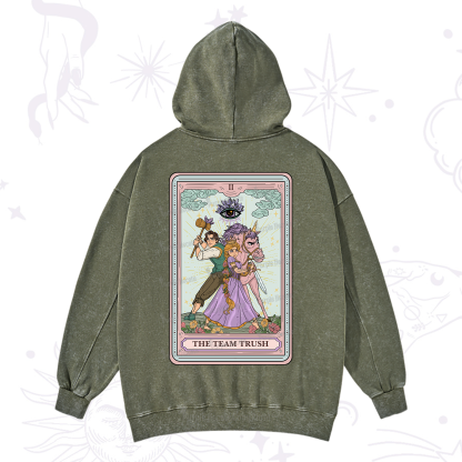 Purplehecate The Team Trush Tarot Card Washed Hoodie
