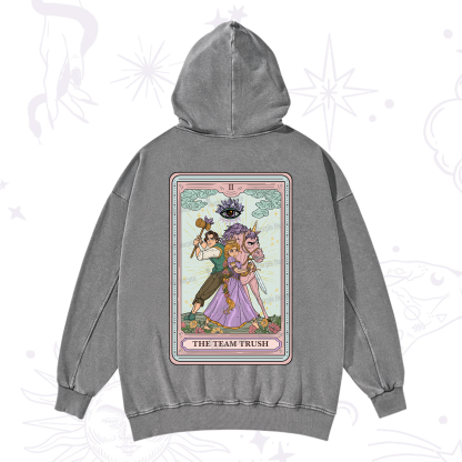 Purplehecate The Team Trush Tarot Card Washed Hoodie