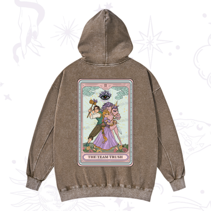 Purplehecate The Team Trush Tarot Card Washed Hoodie