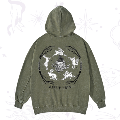 Purplehecate Rabbit Coven Washed Hoodie