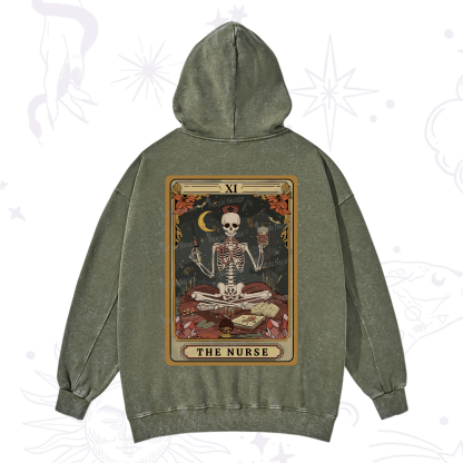 Purplehecate The Nurse Tarot Washed Hoodie