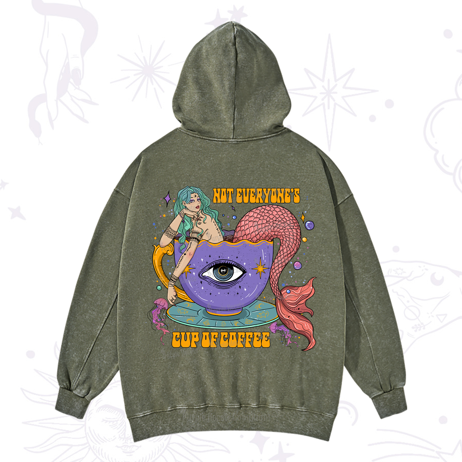 Purplehecate Not Everyone's Cup Of Coffee Washed Hoodie