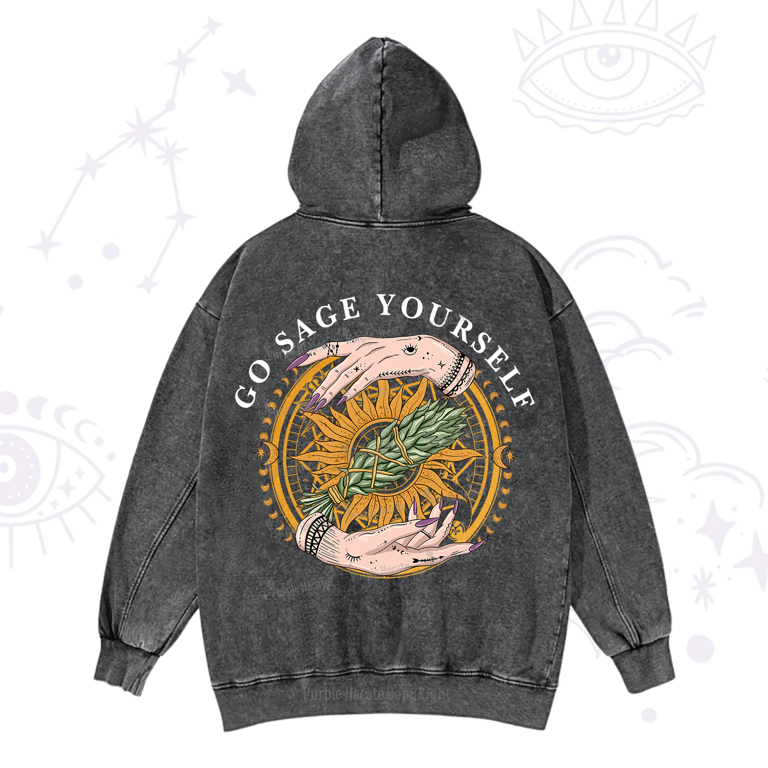 Purplehecate Sage Your Spirit Washed Hoodie
