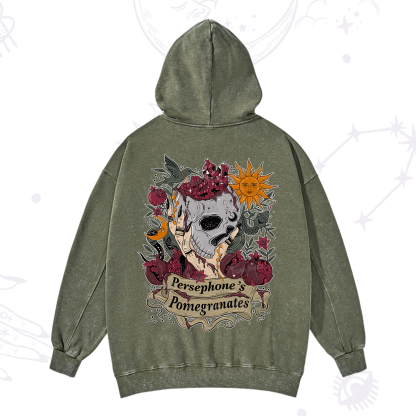 Purplehecate Persephone's Pomegranates Washed Hoodie