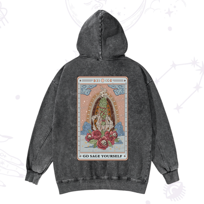 Purplehecate The Go Sage Yourself Tarot Washed Hoodie
