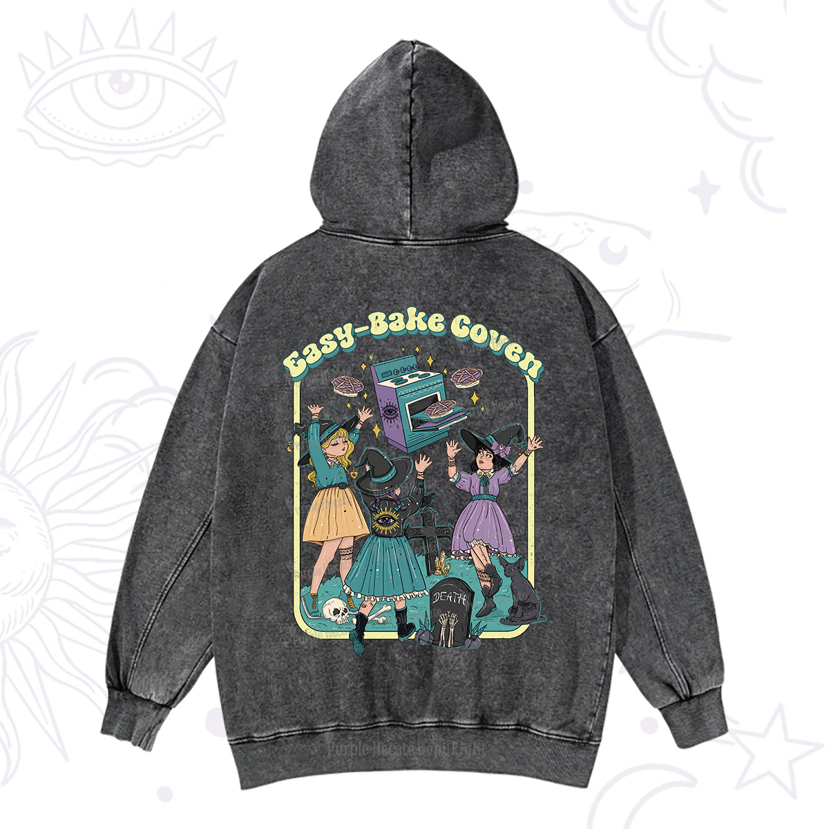 Purplehecate Easy Bake Coven Washed Hoodie