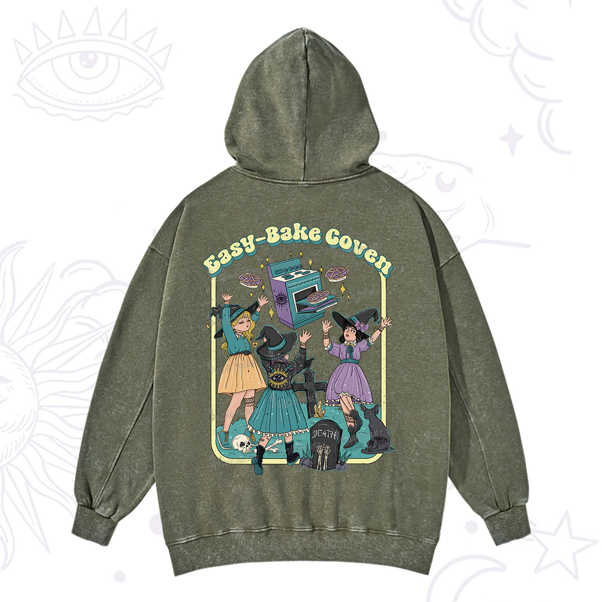 Purplehecate Easy Bake Coven Washed Hoodie