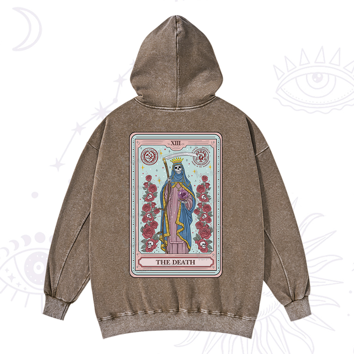 Purplehecate The Death Tarot Washed Hoodie