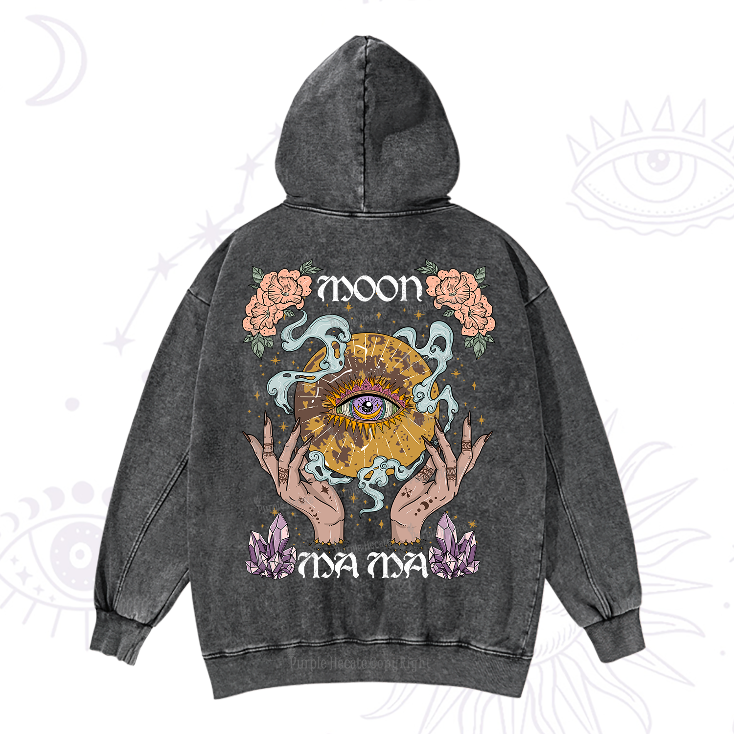 Purplehecate Moon Mama Washed Hoodie