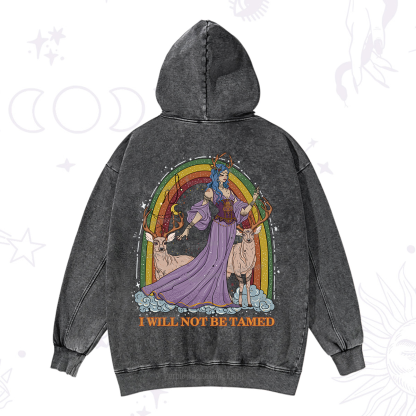 Purplehecate I Will Not Be Tamed Washed Hoodie