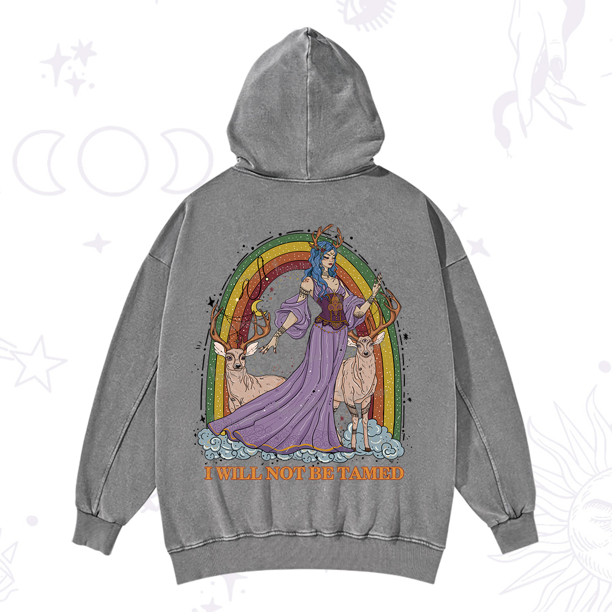 Purplehecate I Will Not Be Tamed Washed Hoodie