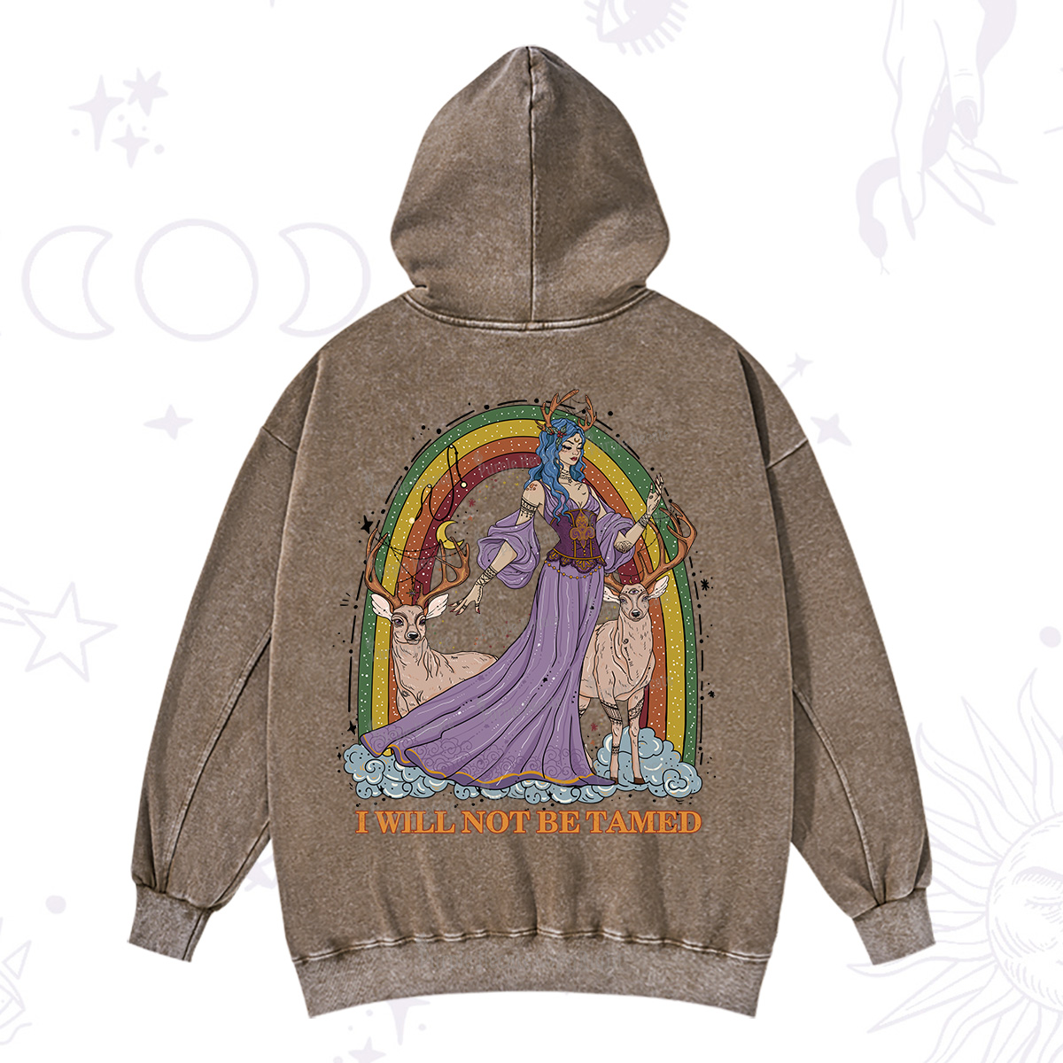 Purplehecate I Will Not Be Tamed Washed Hoodie