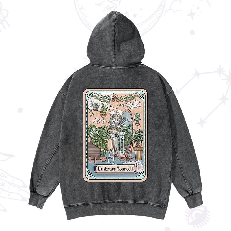Purplehecate The Embrace Yourself Tarot Washed Hoodie