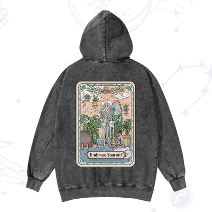 Purplehecate The Embrace Yourself Tarot Washed Hoodie