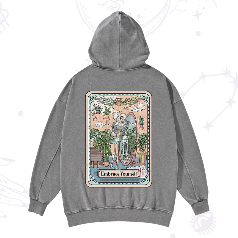 Purplehecate The Embrace Yourself Tarot Washed Hoodie